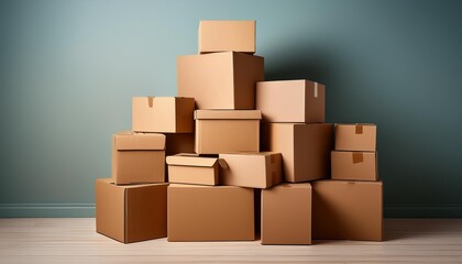 Obraz premium stack of boxes