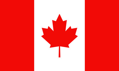 Vector illustration. Canada national flag.