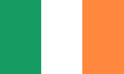 Vector illustration. Ireland national flag.