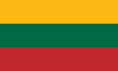 Vector illustration. Lithuania national flag.