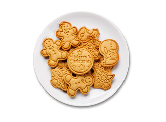 Diverse Christmas gingerbread cookies, festive sweetness