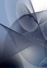 An intriguing abstract composition captures the essence of movement with its graphical waves. Fluid lines flow and interweave, creating a dance of form and color.