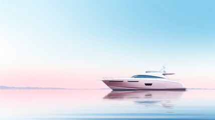Naklejka premium Luxury yacht on the water.