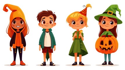 Cute Kids in Halloween Costumes