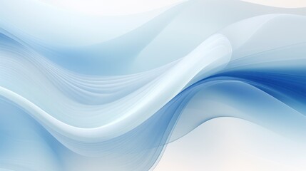 Abstract background with smooth lines in blue and white colors