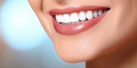 Fototapeta premium Woman smile,clean teeth,close up teeth,close up smile