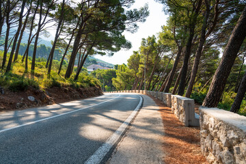 View of the Adriatic coast during summer