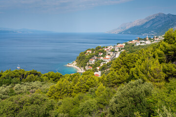 View of the Adriatic coast during summer