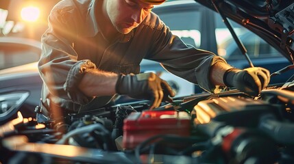 machanic repair on car