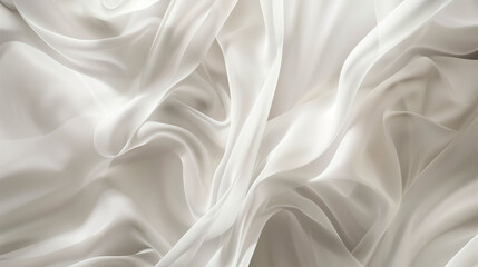 Fototapeta premium Soft White Fabric Draped Elegantly on a Surface in Natural Light