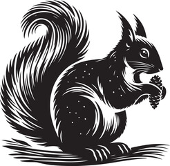 squirrel silhouette vector illustration