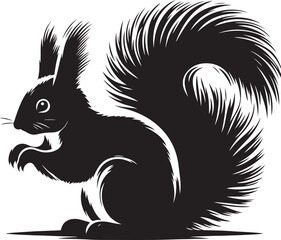 squirrel silhouette vector illustration