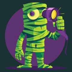 Mummy Holding a Flashlight