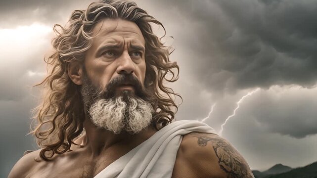 God Zeus close-up, Greek mythology