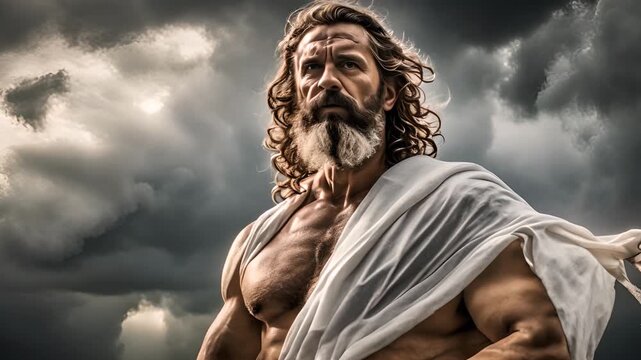 Ancient Greek God, Zeus god of sky, lightning, thunder