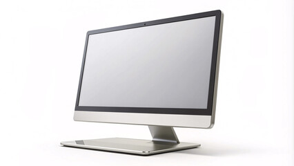 Digital lcd plasma screen display mock-up, tecnology tv, modern pc monitor desktop isolated white background