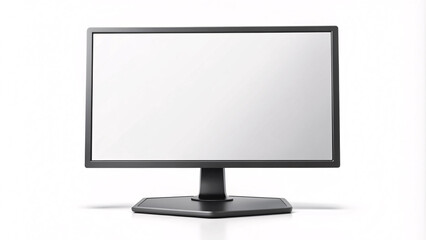 Digital lcd plasma screen display mock-up, tecnology tv, modern pc monitor desktop isolated white background