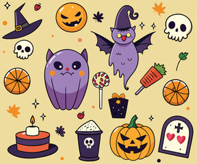 Hand drawing halloween element