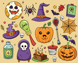 Fototapeta premium Hand drawing halloween element