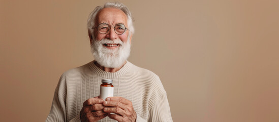 Elderly Man with Bottle