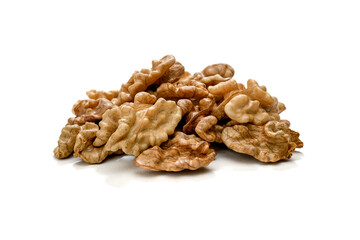 Heap of walnut isolated 