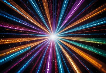 Colorful Light Rays Burst