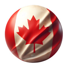 Fototapeta premium Canada drapeau d icône ronde