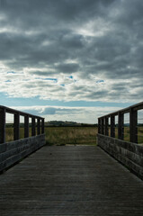 Obraz premium Bridge with landscape near Port Maubert in France