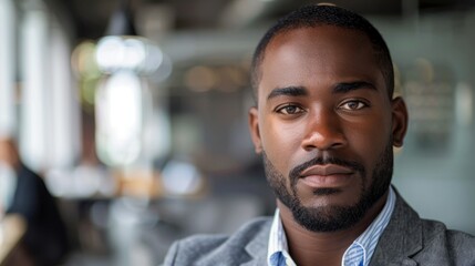 Confident african american male professional in a modern office setting