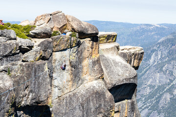 Mountain view in Yosemite National Park. Summer vacation in California, USA