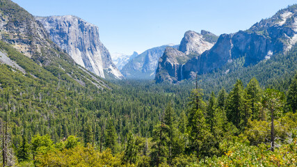 Fototapeta premium Tunnel View at Yosemite National Park Valley, California, USA