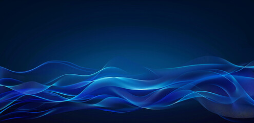 Fototapeta premium Modern abstract high speed movement Dynamic motion light trails dark blue background Futuristic technology pattern for banner poster design background concept.