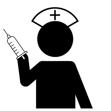 recommend clip art: 看護師さんのピクトグラム/注射器
