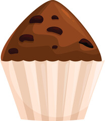 Delicious chocolate chip muffin, perfect for a sweet treat or snack