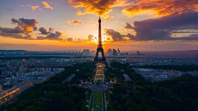 The Eiffel Tower in Paris, France.generative ai