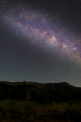 Vertical night photography of the tail of the Milky Way in July in Spain © MiguelA