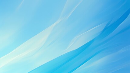 Abstract Blue Background with Blurred Light Waves, Featuring Light White and Sky-Blue Colors in a Minimalist Style, Smooth Curves and Gradient