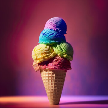 Rainbow ice cream