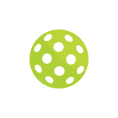 Pickleball ball with holes colored vector icon for sports apps and web