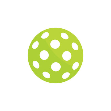 recommend clip art: Pickleball ball with holes colored vector icon for sports apps and web