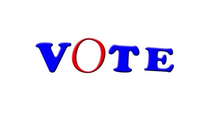 Vote logo 3d text