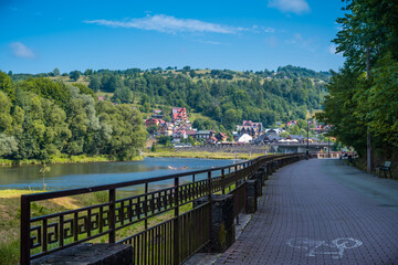 The town of Szczawnica on the Dunajec River.