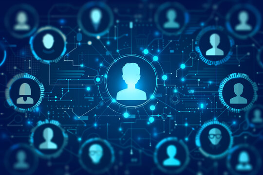 Human Resources HR Recruitment Headhunting Concept, using computers to search and select job applicants The process of selecting people to join