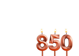 Candle number 850 - Number of followers or likes