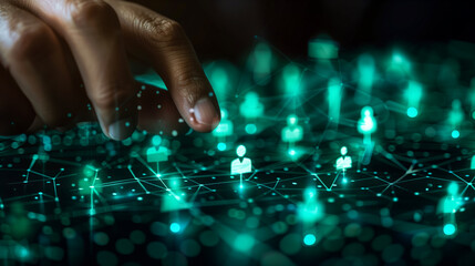 Business Customer Network. Global Digital Data Concept