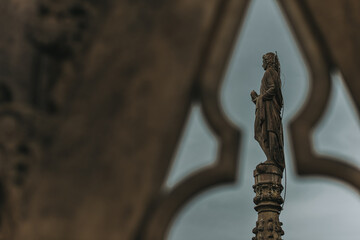 detail of an old church