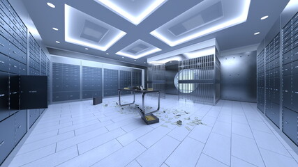 金庫室　3DCGレンダリング