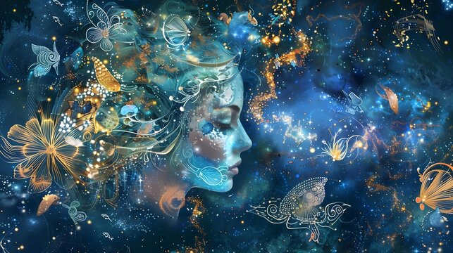 Artistic representation of the Pisces zodiac sign