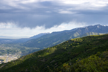 Fototapeta premium Summer Hiking views of Great Western Trail Layton City Utah