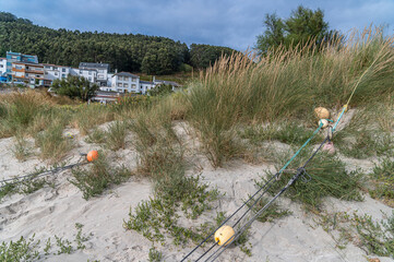 View of the village O Porto de Bares, Spain